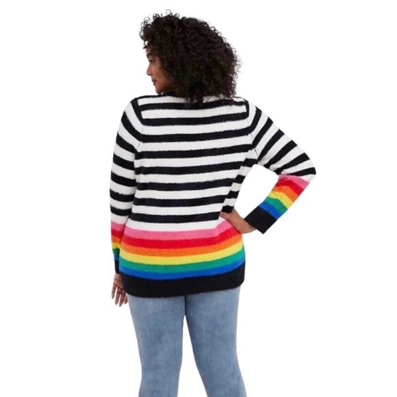 TORRID Colorful Striped Rainbow Sweater Plus Size 4 - Picture 3 of 6